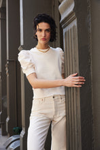 Load image into Gallery viewer, The Just Enough Puff Short Sleeve Sweatshirt in Cream